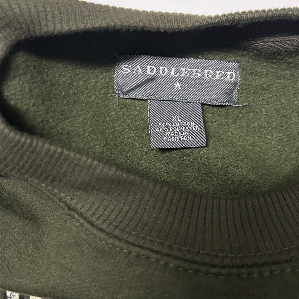 Saddlebred Green Black Lab Men’s Sweatshirt - Picture 4 of 4